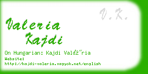 valeria kajdi business card